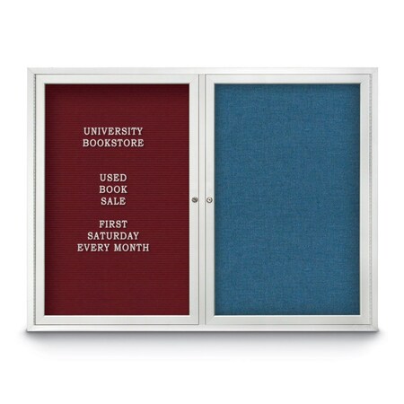 United Visual Products Corkboard, 72"x36", Synthetic Cork/Satin UV433H-SATIN-FORBO